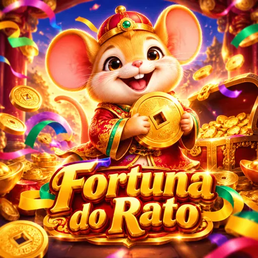 Capa do slot Fortune Mouse com o rato da fortuna e moedas douradas