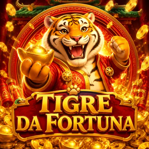 Tela do slot Fortune Tiger com o tigre e moedas douradas