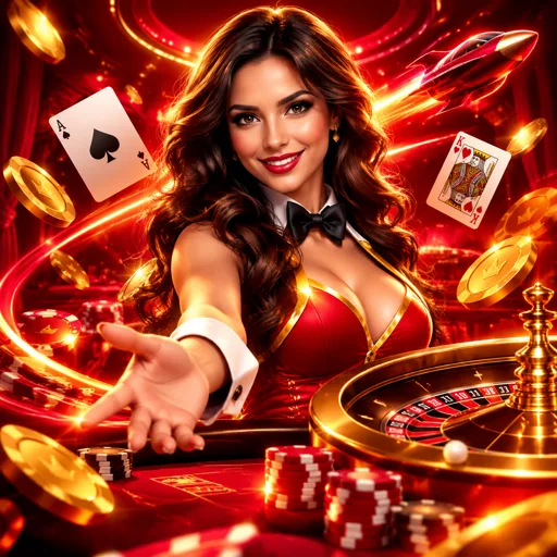 Mesa de cassino ao vivo com crupiê real distribuindo cartas