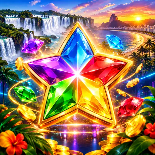 Capa do slot online Starburst com joias coloridas no espaço
