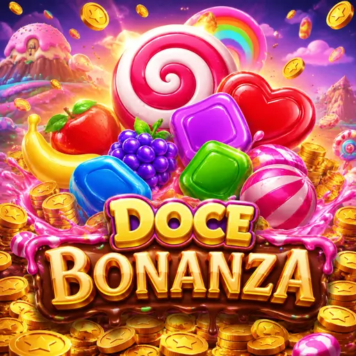 Sequência de tumble no Sweet Bonanza com doces explodindo em cascata na grade 6x5